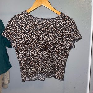 AE CHEETAH CROP TOP